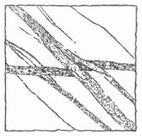 Fig. 2. Zertrümerung und Verwerfung.